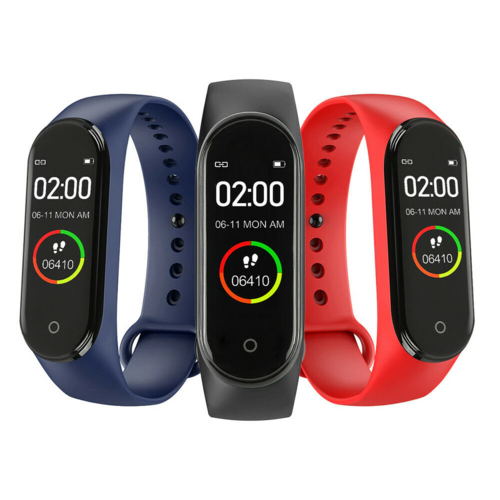 M4 Smart Watch Band Blood Pressure Bracelet Wristband Fitness Tracker